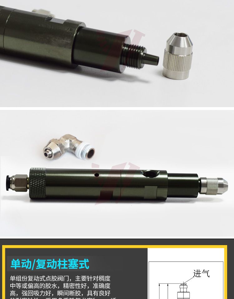 柱塞式點膠閥分解圖