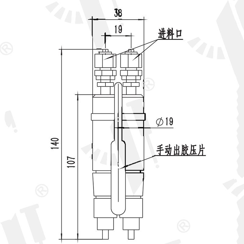 手動雙液點膠閥